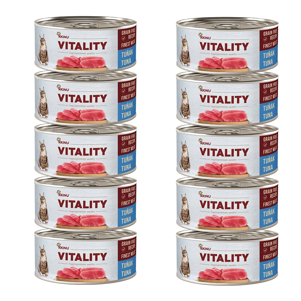 Akinu VITALITY Tuňák konzerva pro kočky 10 x 70 g 