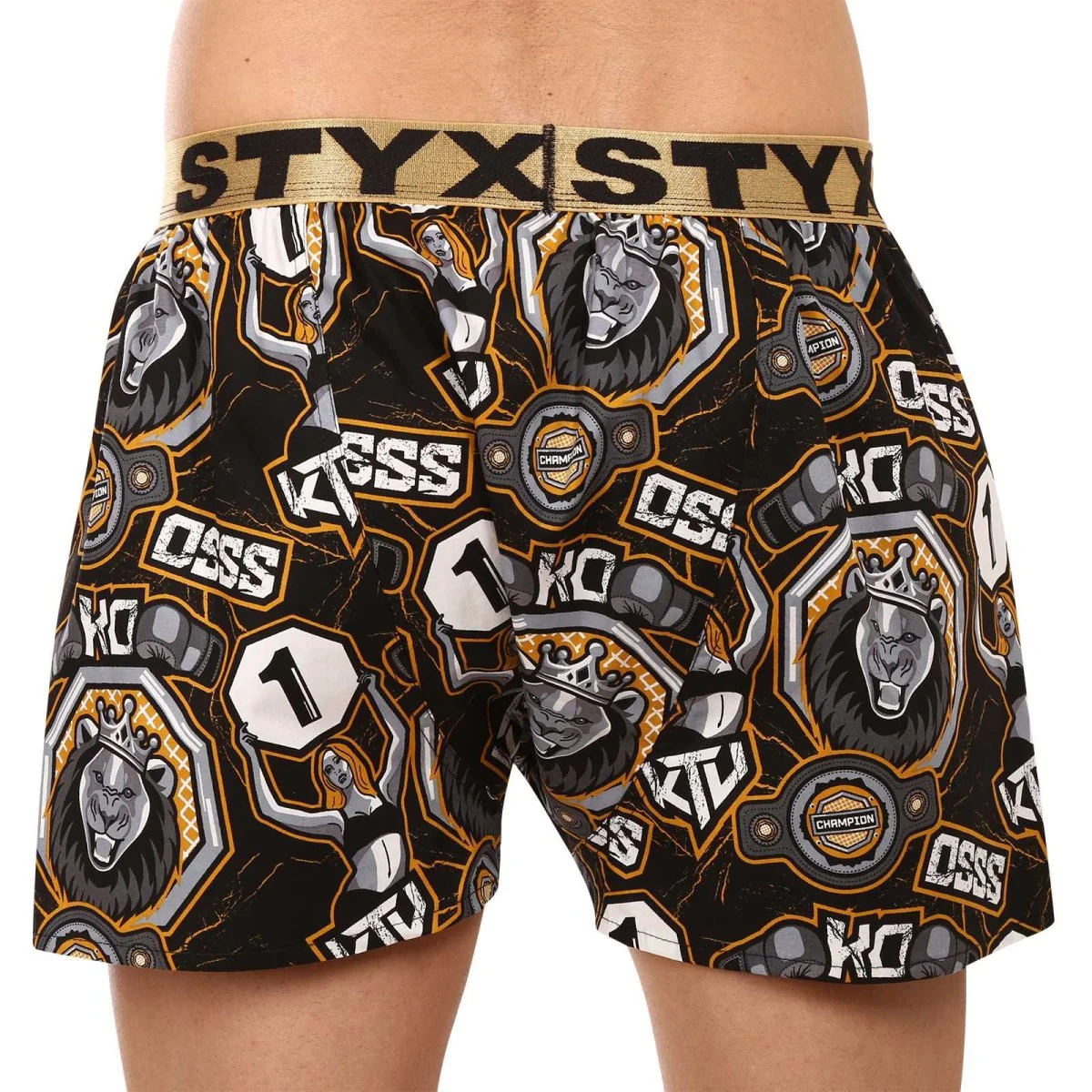 Styx 2PACK pánské trenky art / KTV sportovní guma (2BT1655) M 