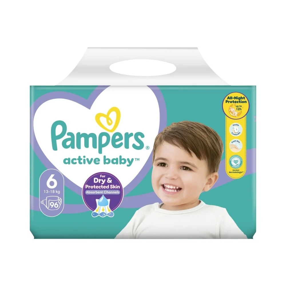 Pampers Active Baby vel. 6 13-18 kg dětské pleny 96 ks