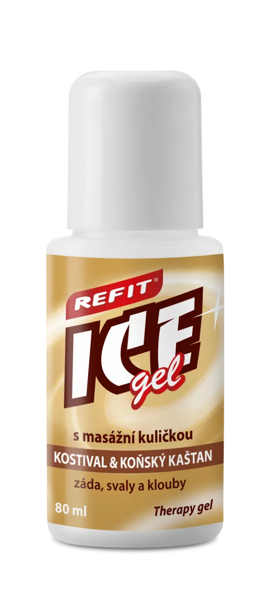 Refit Ice Masážní gel s kostivalem a kaštanem roll–on 80 ml