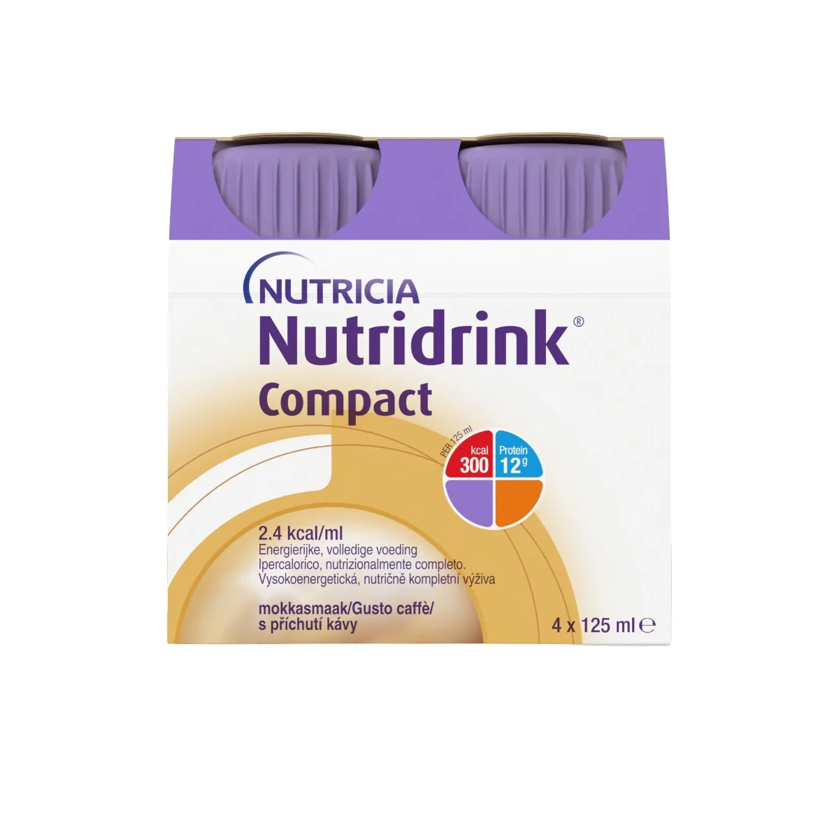 Nutridrink Compact s příchutí kávy 4x125 ml