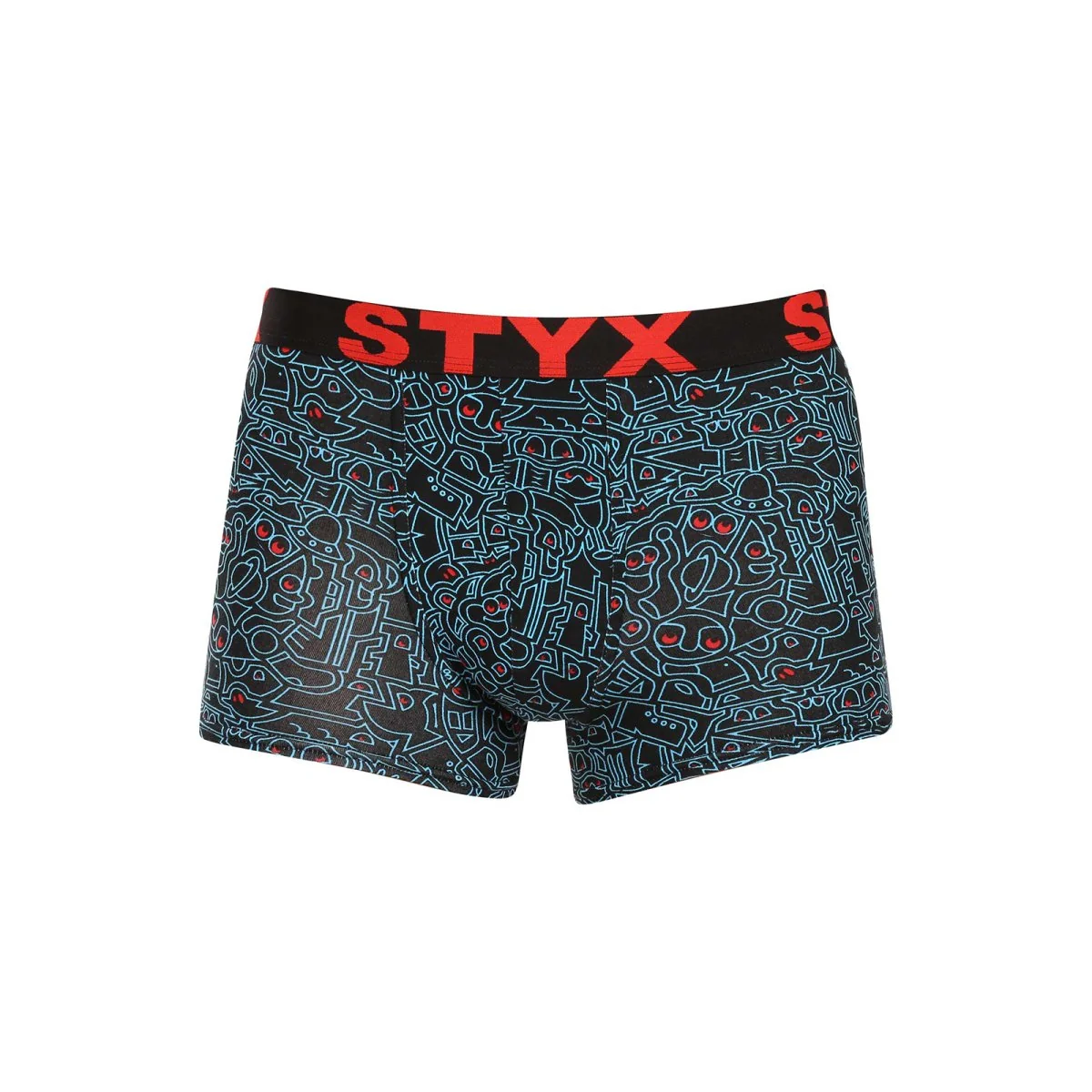 Styx Pánské boxerky art sportovní guma doodle (G1256/2) XL 