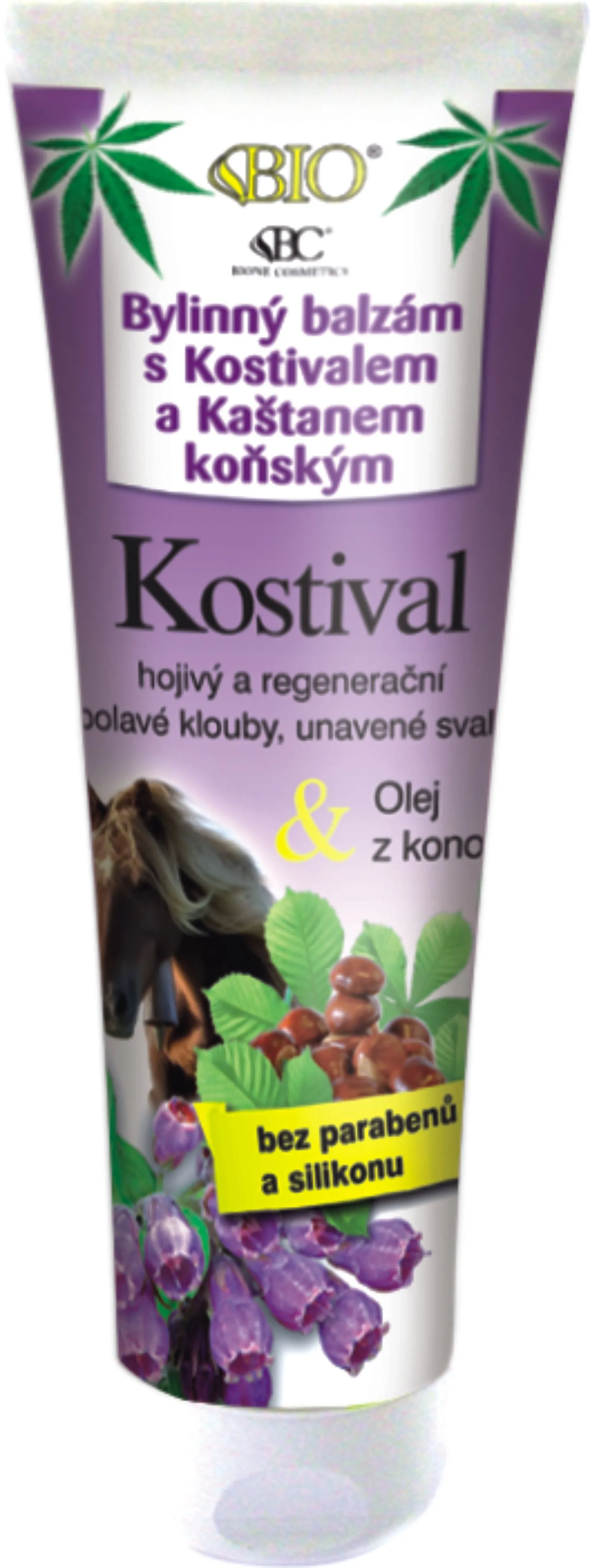 BIO BIONE Cannabis Kostival Bylinný balzám s kaštanem koňským 300 ml