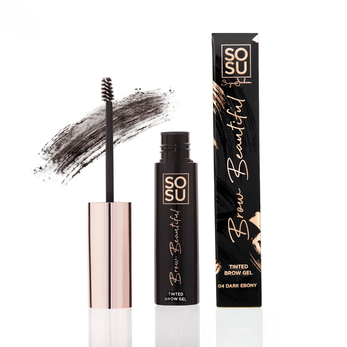 SOSU Cosmetics Brow Beautiful Gel na obočí 04 Dark Ebony 5 ml