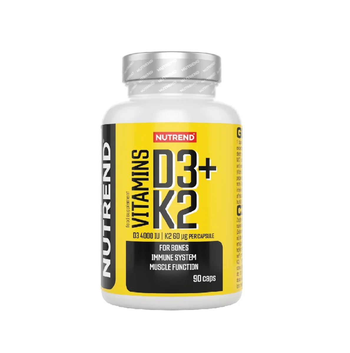 Nutrend Vitamins D3 + K2 bez příchuti 90 kapslí