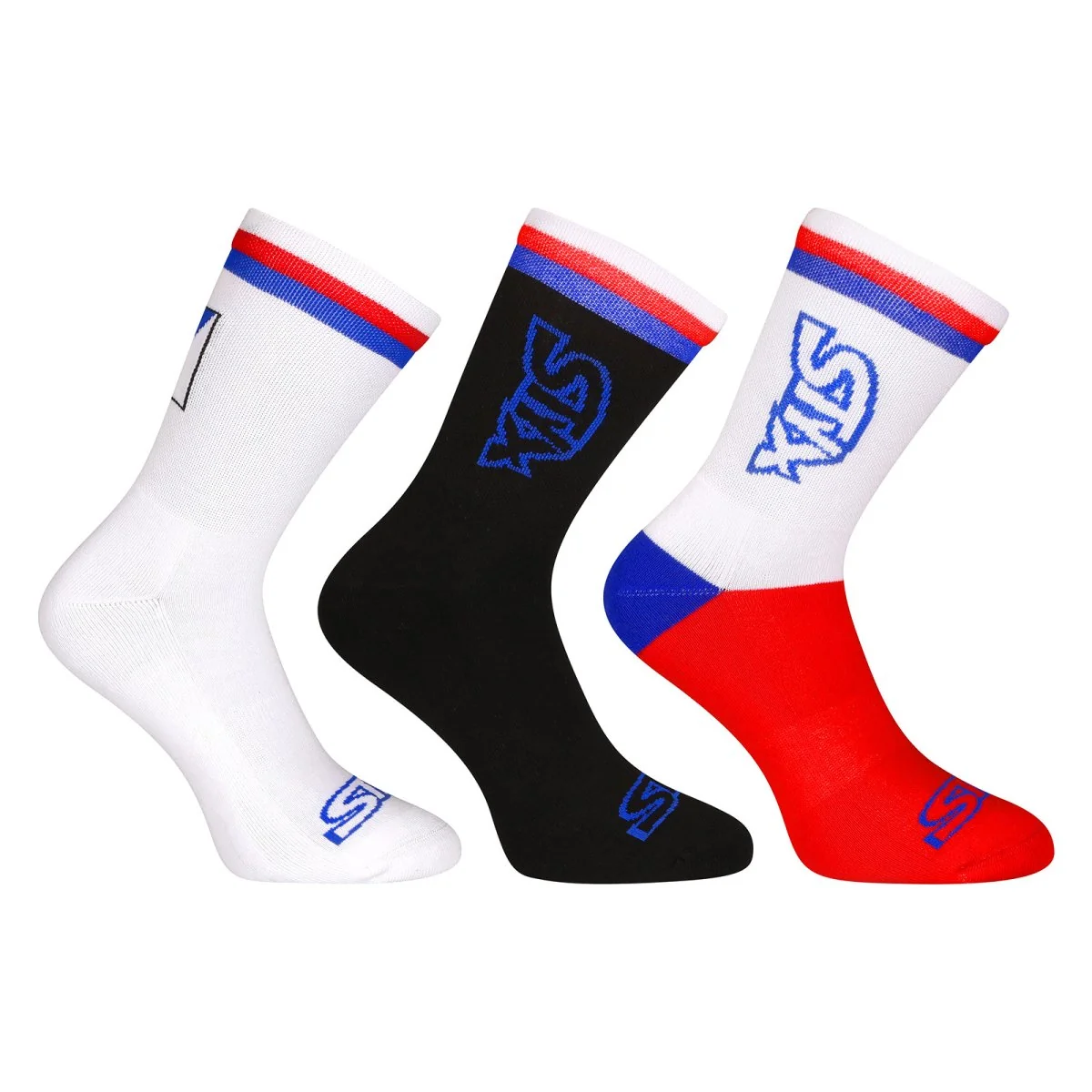 Styx 3PACK ponožky vysoké vícebarevné trikolóra (3HV09014) XL