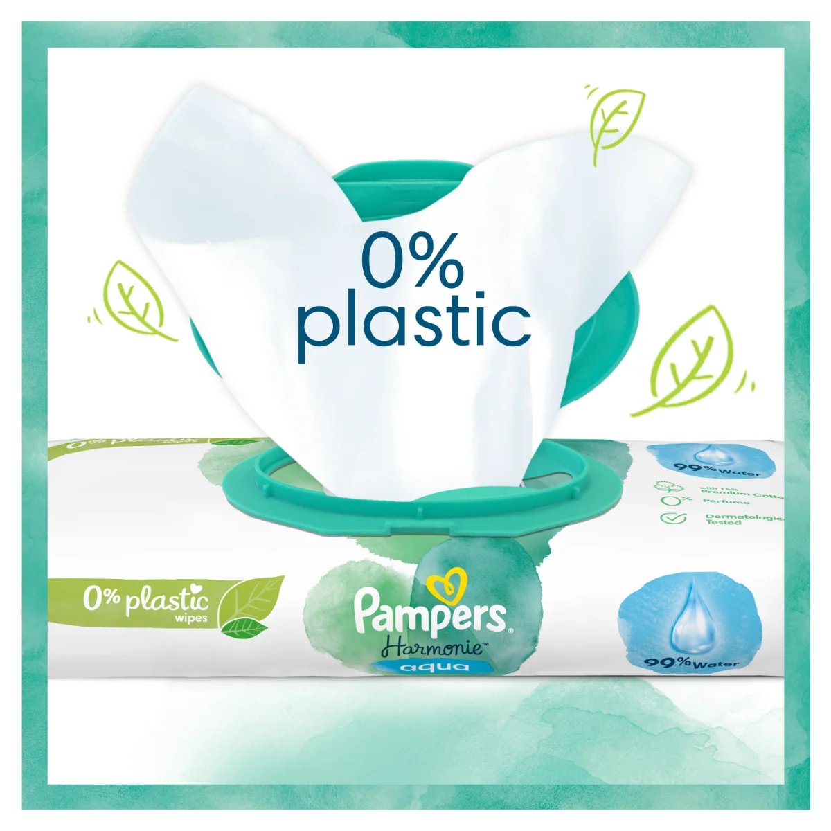 Pampers Harmonie Aqua vlhčené ubrousky 9x48 ks