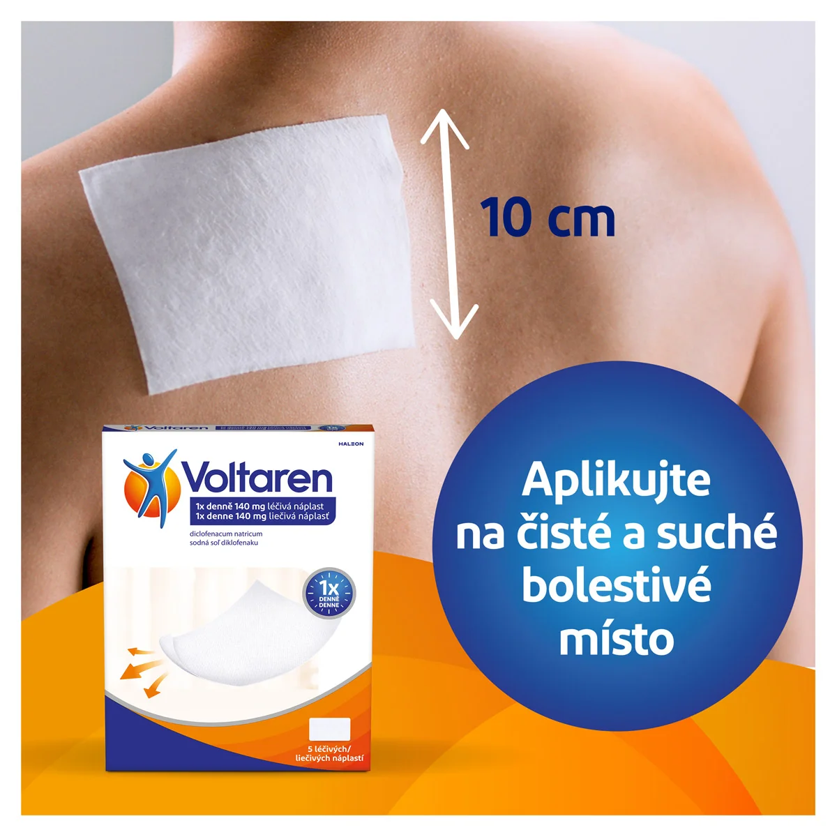 Voltaren 1x denně 140 mg léčivá náplast 5 ks