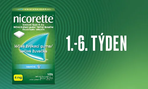 1.-6. týden: Nicorette® Gum 4 mg