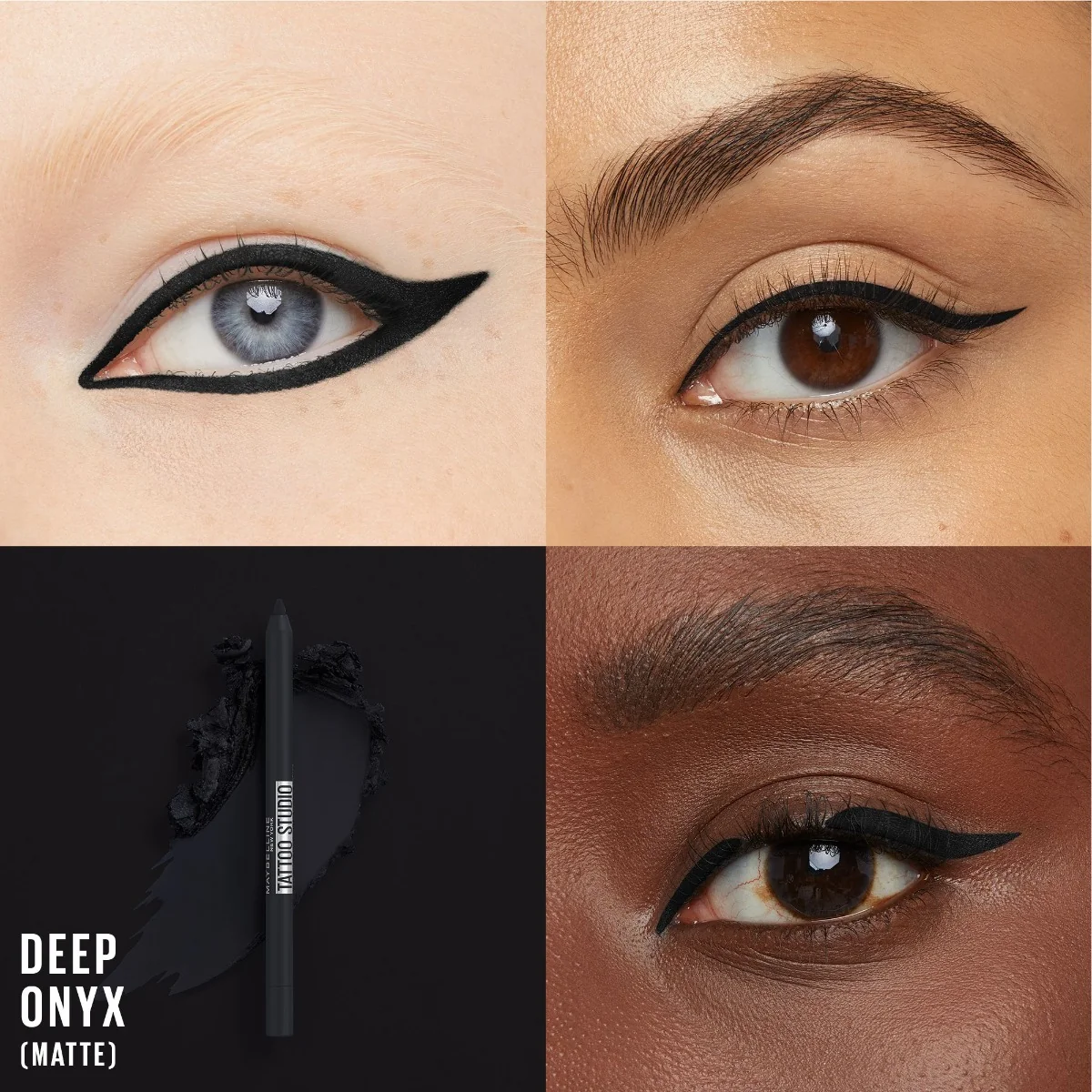 Maybelline Tattoo Liner Gel Pencil odstín 010 Smokey Black gelová tužka na oči 1,3 g