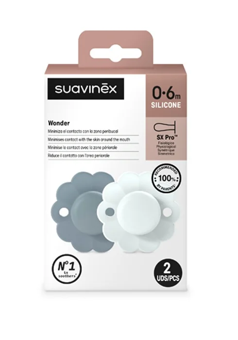 Suavinex Wonder Dudlík 0-6m 2 ks spring+illusion