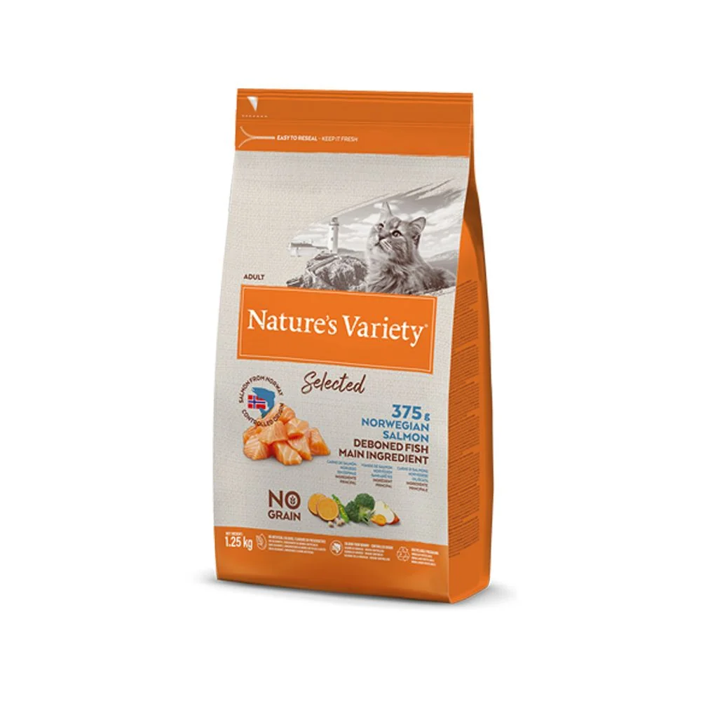 Natures Variety Selected pro kočky s lososem granule 1,25 kg