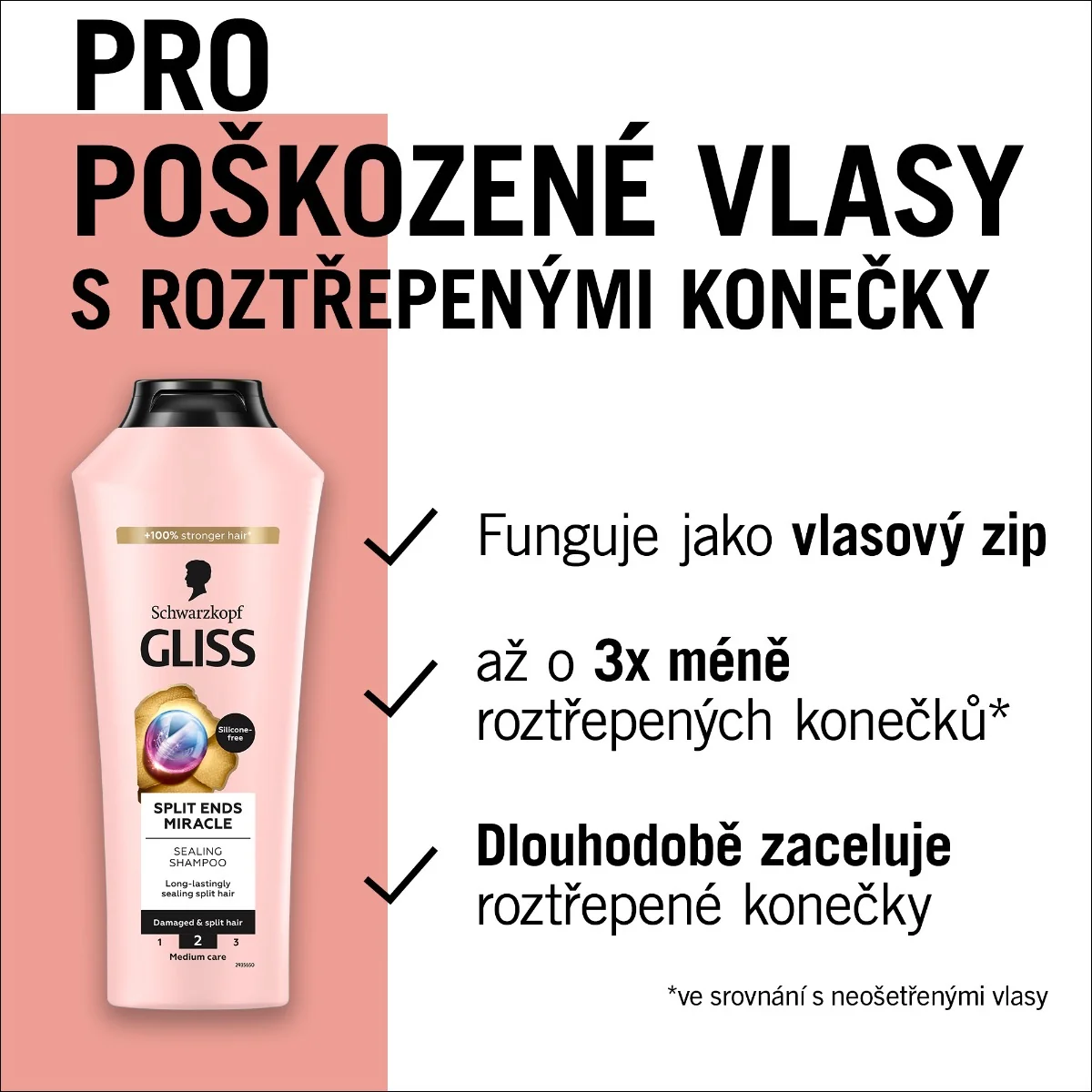 Gliss Split Ends Miracle regenerační šampon 400 ml