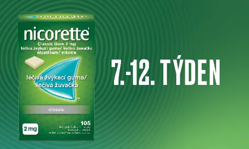 1.-12. týden: Nicorette® Gum 2 mg  