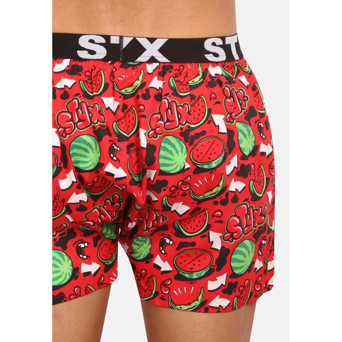 Styx Pánské trenky art sportovní guma melouny (B1459) XL 