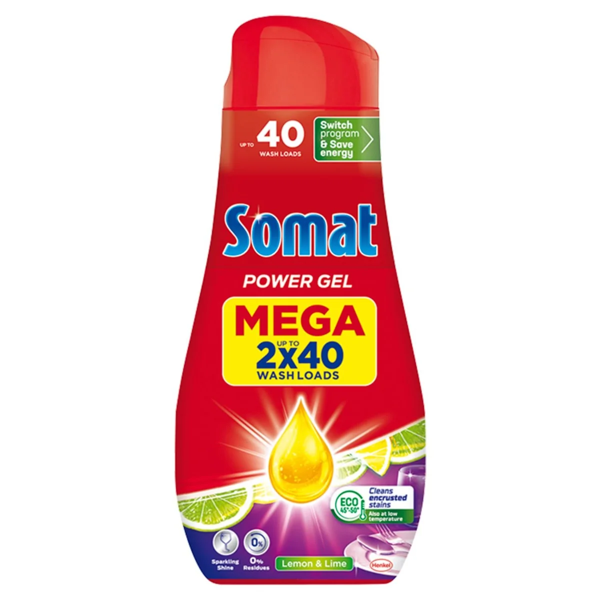 Somat Gel do myčky All in 1 Lemon & Lime 2x720 ml 80 dávek