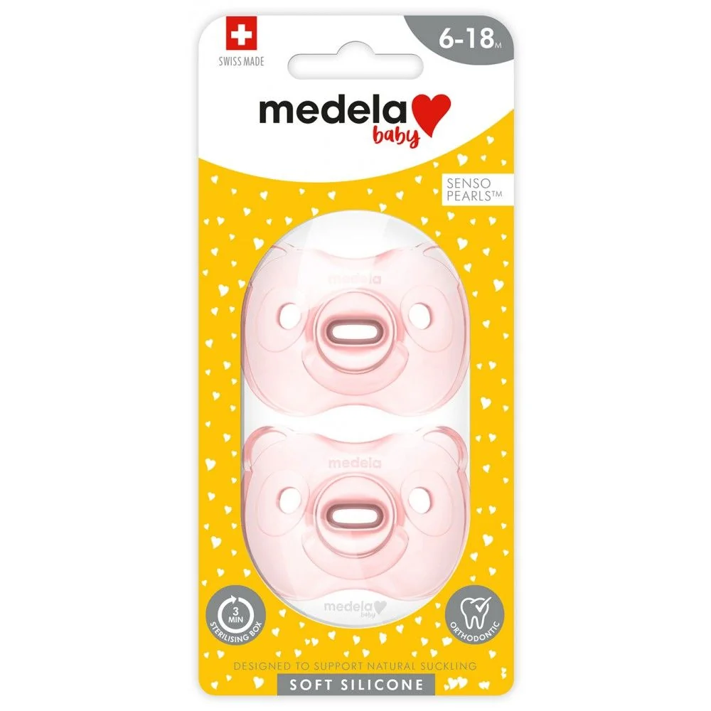 Medela Baby Měkký celosilikonový dudlík dívka 6-18m 2 ks