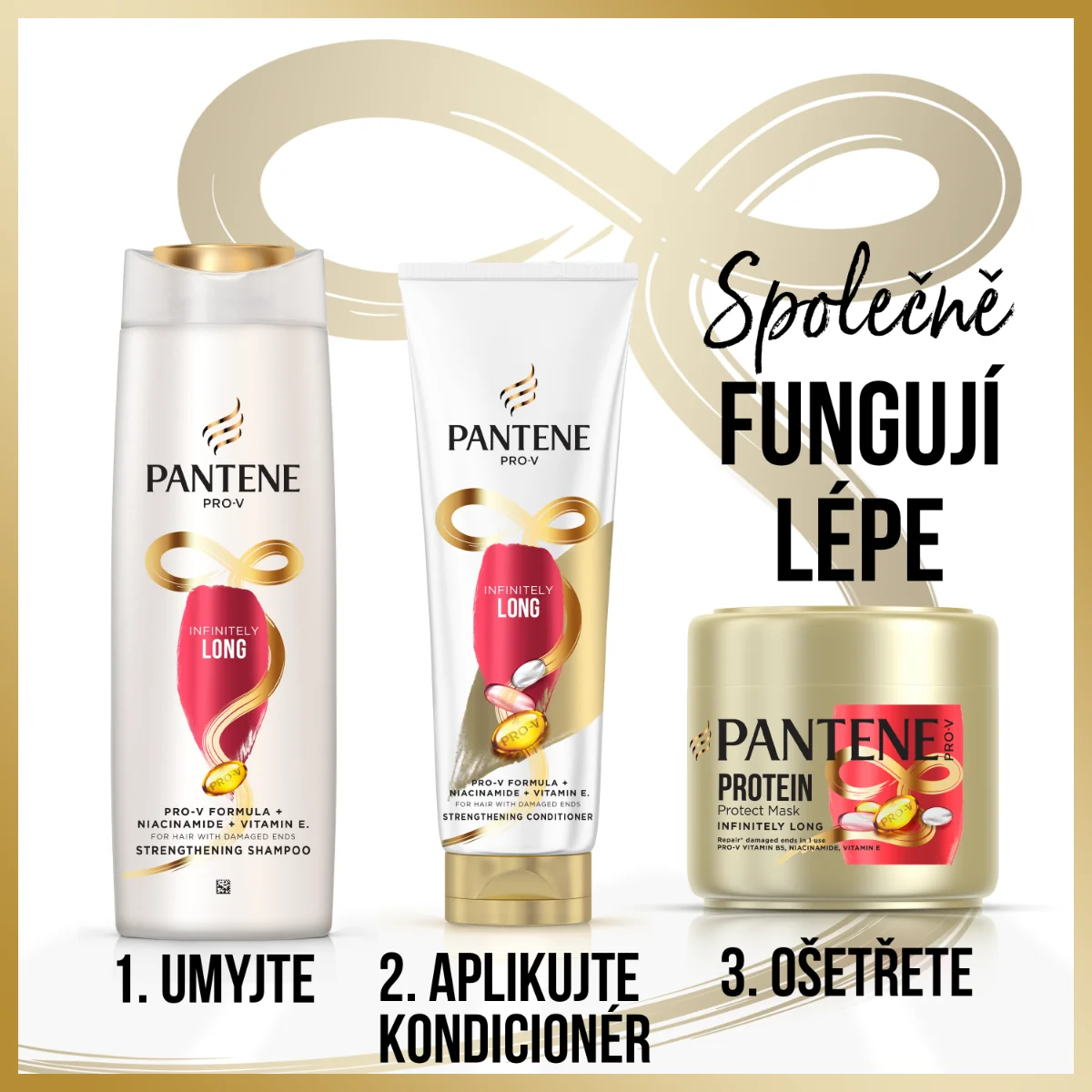 Pantene Pro-V Infinitely Long šampon na poškozené vlasy 400 ml