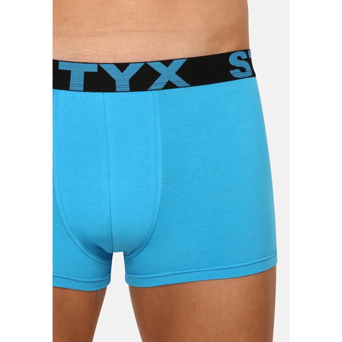 Styx Pánské boxerky sportovní guma světle modré (G1169) XXL 