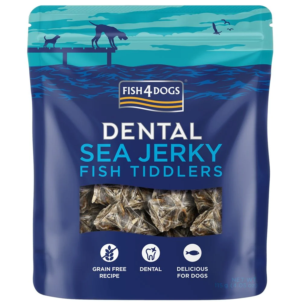 Fish4Dogs Pamlsky pro psy DENTAL SEA mořská ryba - rybičky 115 g 