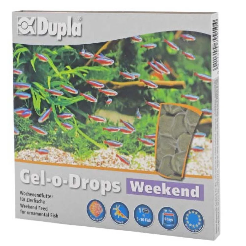 Dupla Gel-o-Drops-Weekend víkendové gélové krmivo pro okrasné ryby 12x2g 