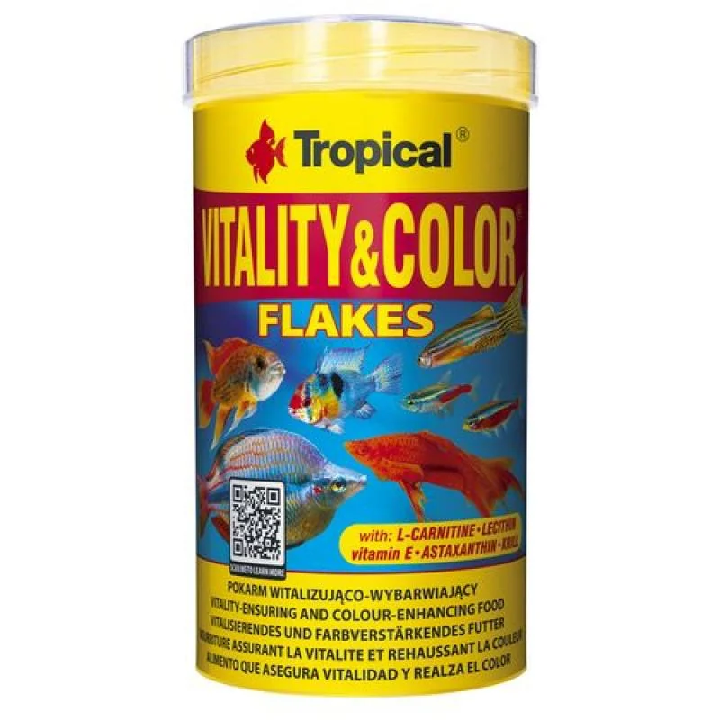 Tropical Vitality&Color 500ml/100g vločkové krmivo s vyfarbujúcim a vitalizujícím ú 