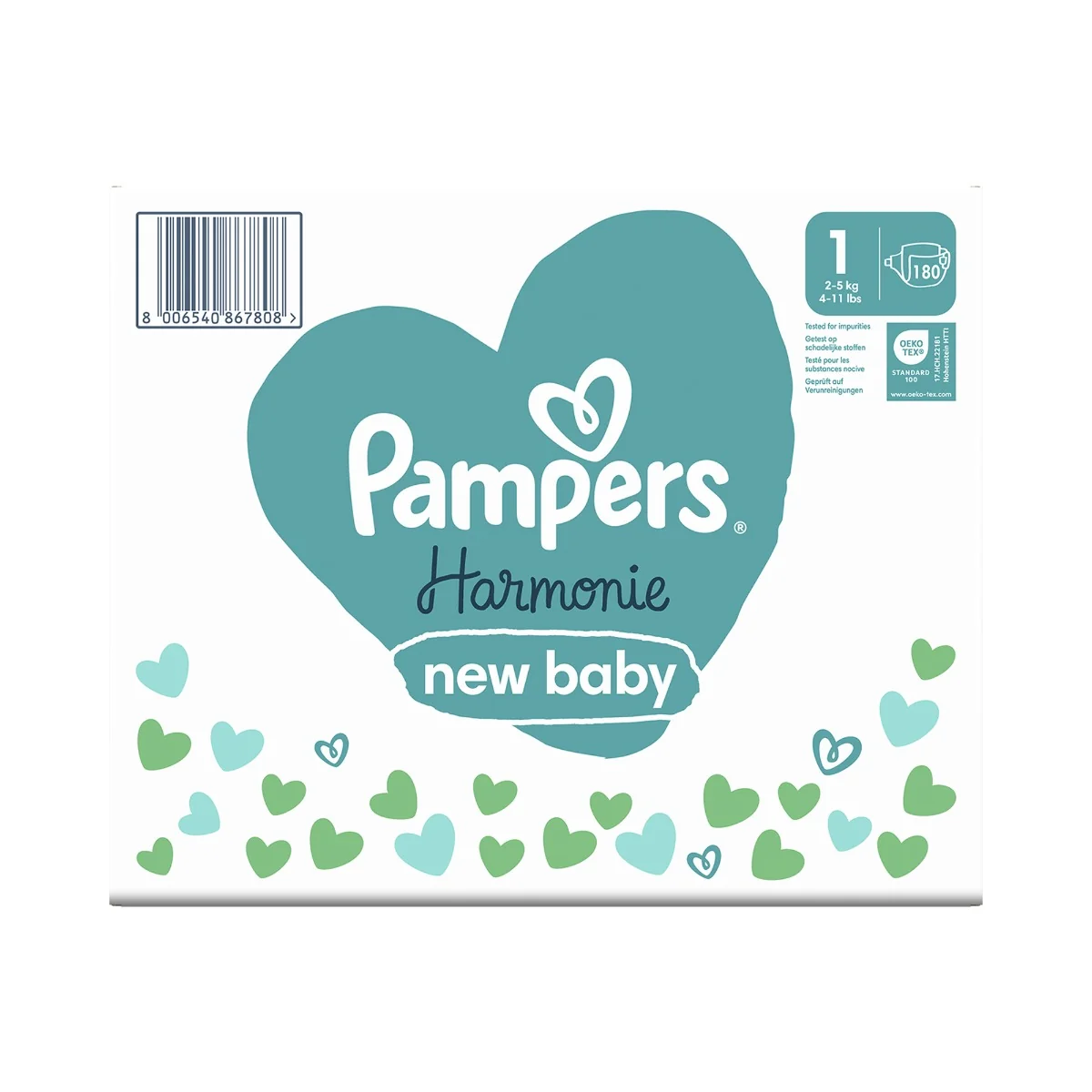 Pampers Harmonie New Baby vel. 1 2–5 kg 180 ks