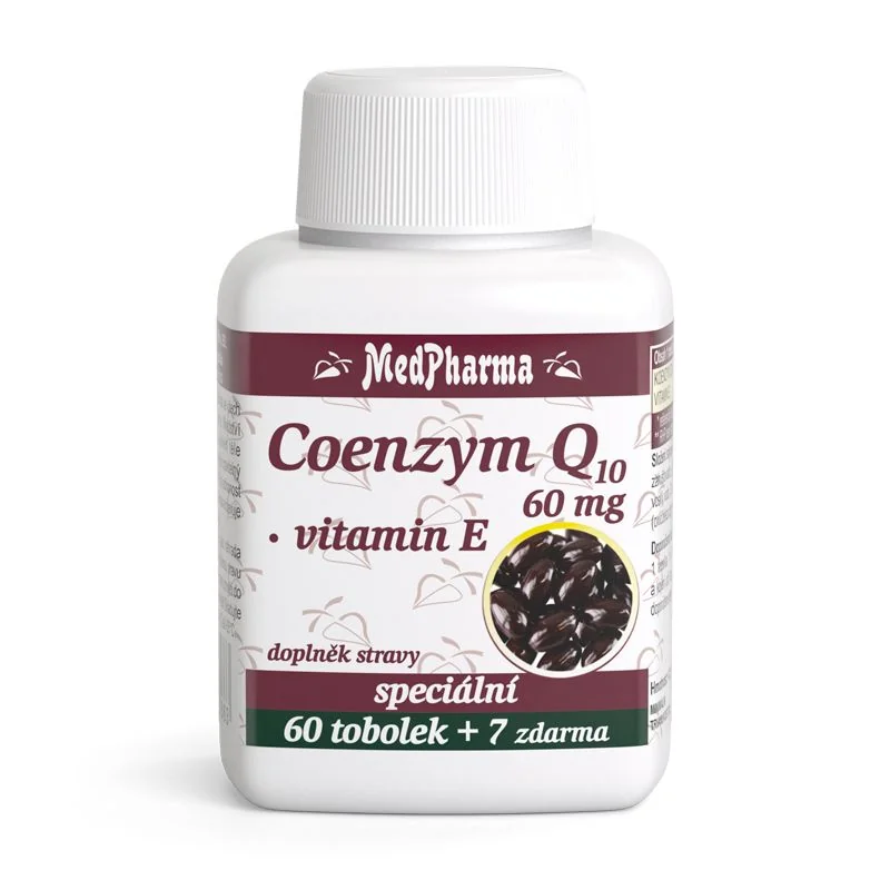 MedPharma Coenzym Q10 60 mg + vitamin E 67 tobolek