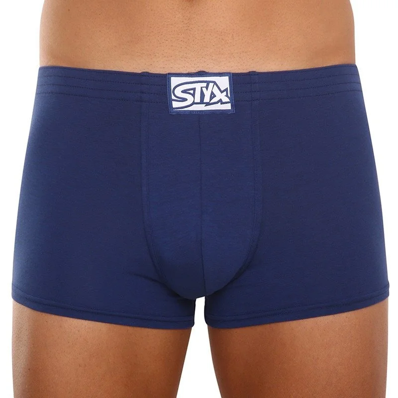 Styx 3PACK pánské boxerky klasická guma tmavě modré (3Q0968) L 