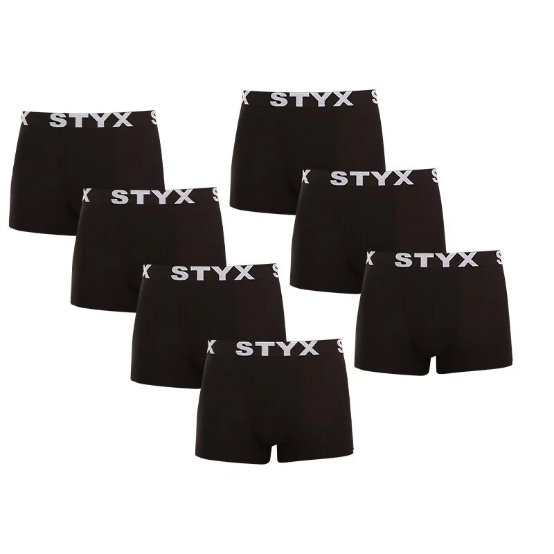 Styx 7PACK pánské boxerky sportovní guma černé (7G960) M