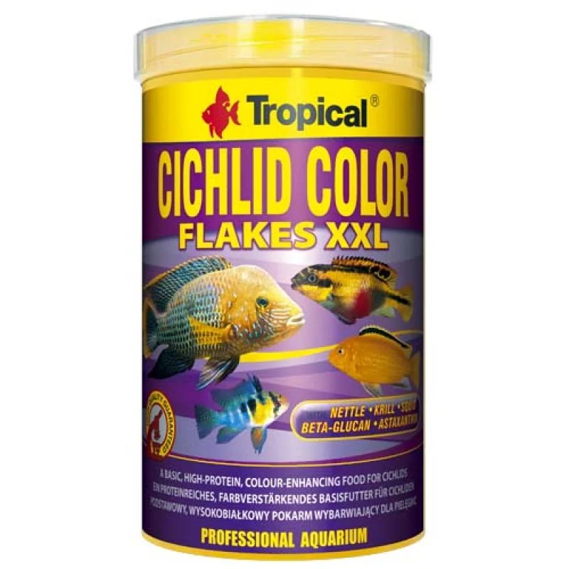 Tropical Cichlid Color XXL 1000ml/160g základní krmivo s vysokým obsahem bílkovin pro 