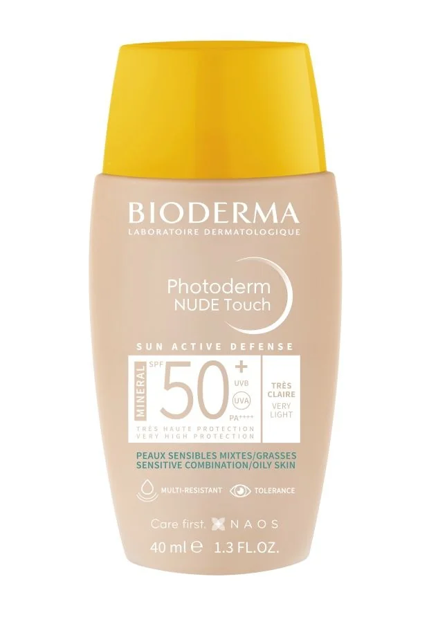 BIODERMA Photoderm NUDE Touch MINERAL velmi světlý SPF50+ 40 ml