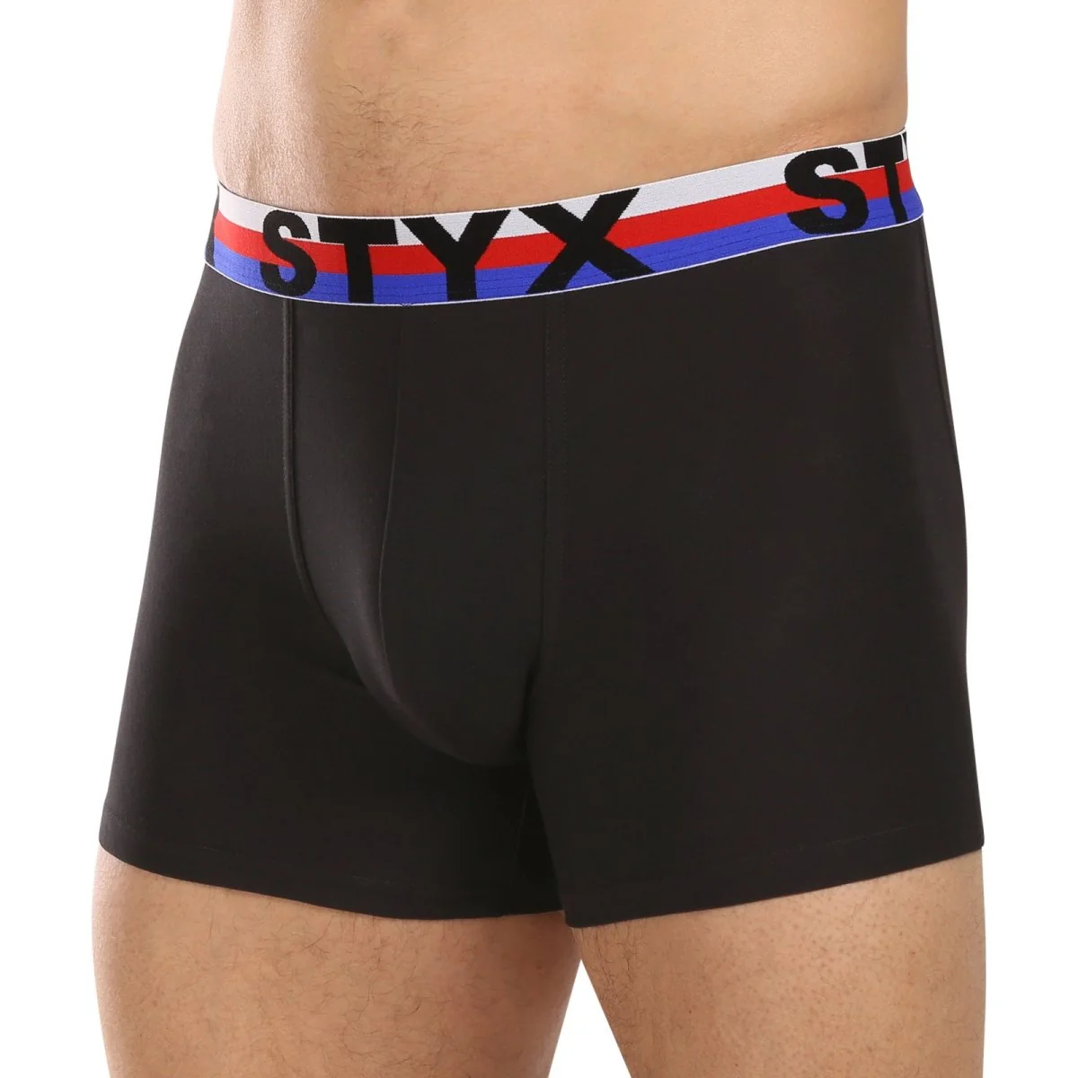 Styx 3PACK pánské boxerky long sportovní guma černé trikolóra (3U1960) XXL 