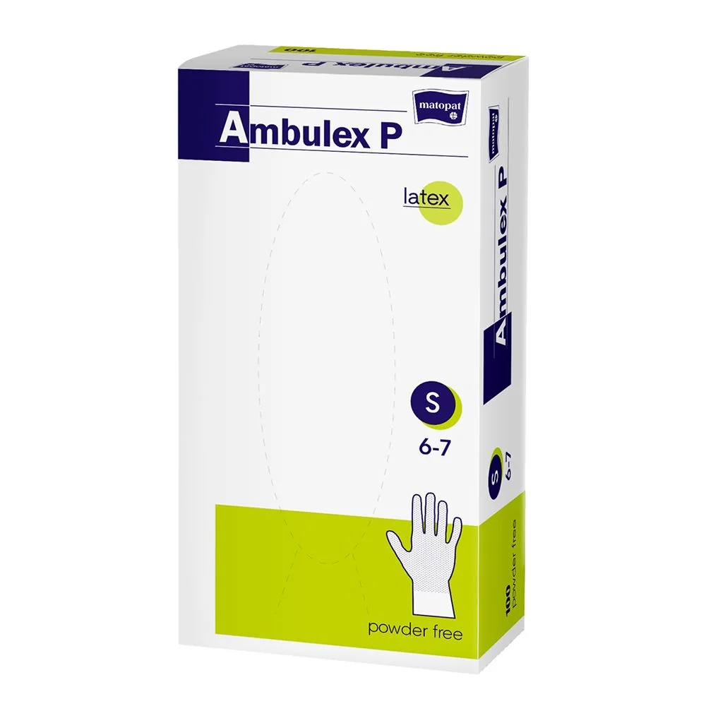 Ambulex P Rukavice latexové nepudrované vel. S 100 ks