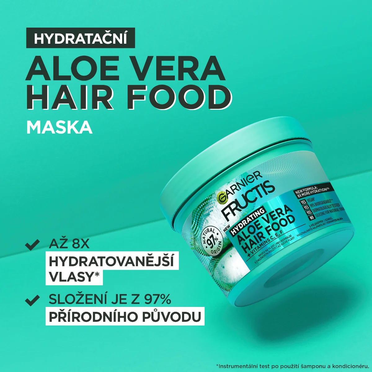 Garnier Fructis Hair Food Aloe Vera maska pro normální až suché vlasy 400 ml