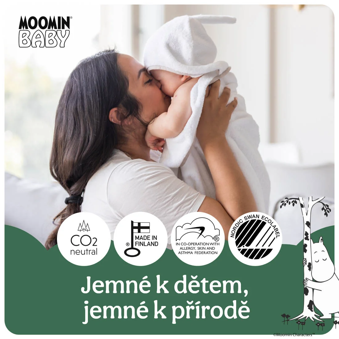 Moomin Baby 1 Newborn 2–5 kg eko pleny 25 ks