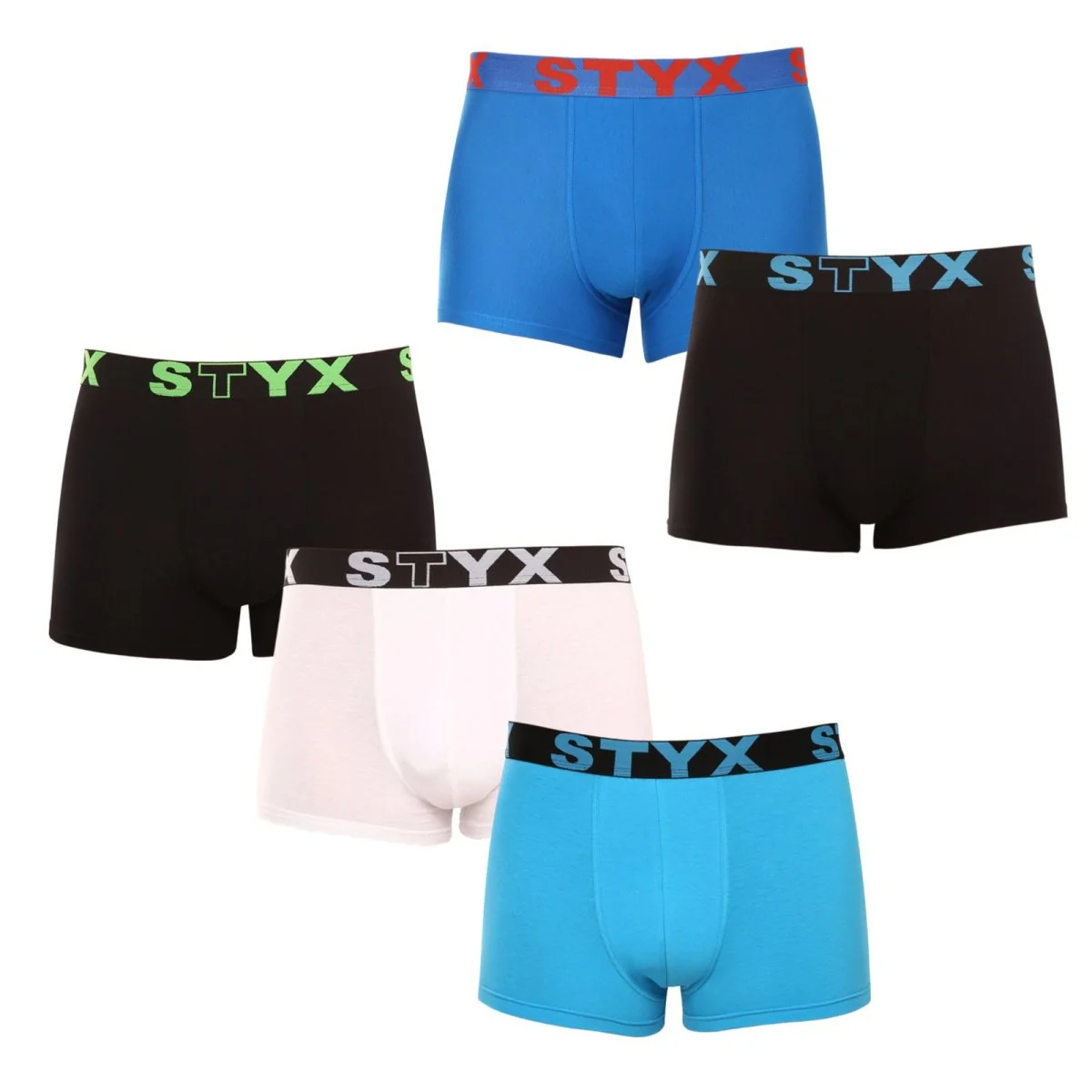 Styx 5PACK pánské boxerky sportovní guma vícebarevné (5G0912179) M 