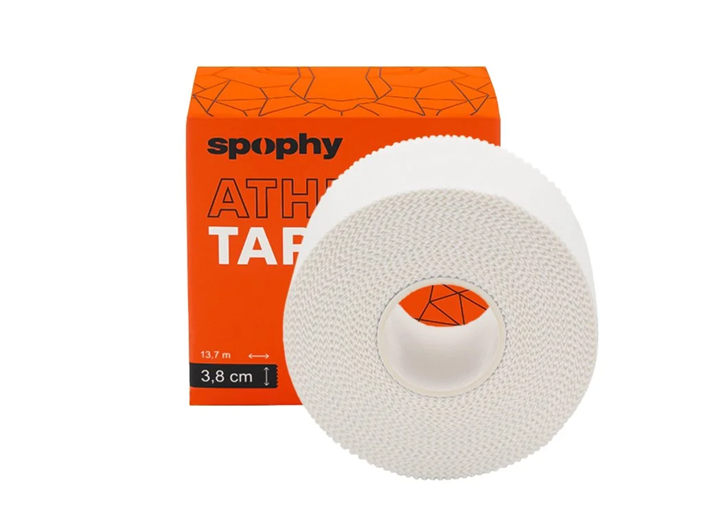 Spophy Athletic Tape 3,8 m x 13,7 m fixační tejp bílý