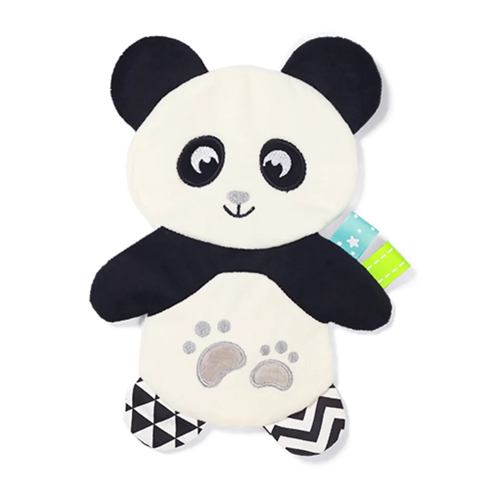 Babyono Plyšová hračka/přítulníček, šustící PANDA POLLY, krémová/černá