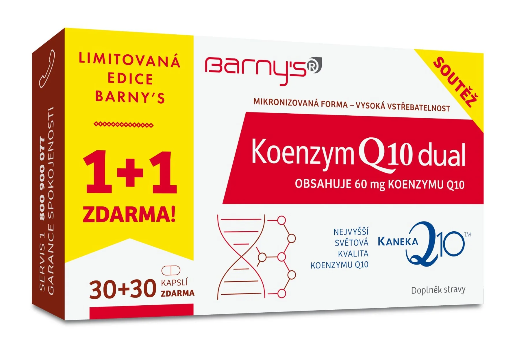 Barny´s Koenzym Q10 Dual 60 mg limitovaná edice 30+30 kapslí