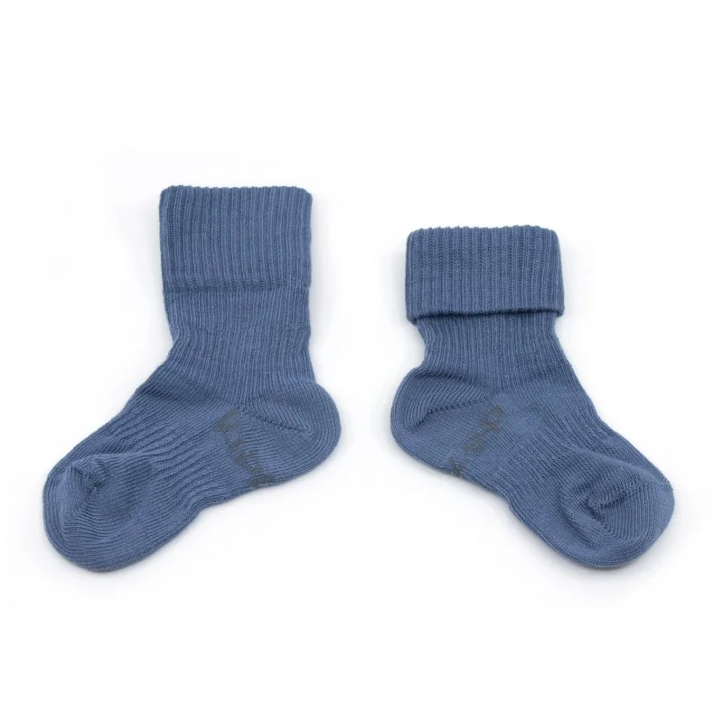 KipKep dětské ponožky Stay-on-Socks 6-12m 2páry Denim Blue 