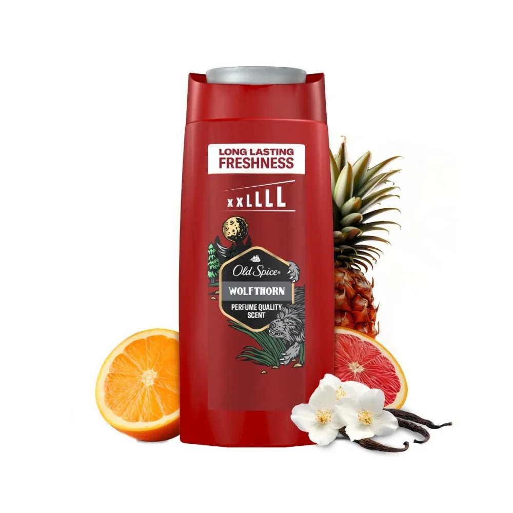 Old Spice Wolfthorn Pánský sprchový gel a šampon XXL 675 ml