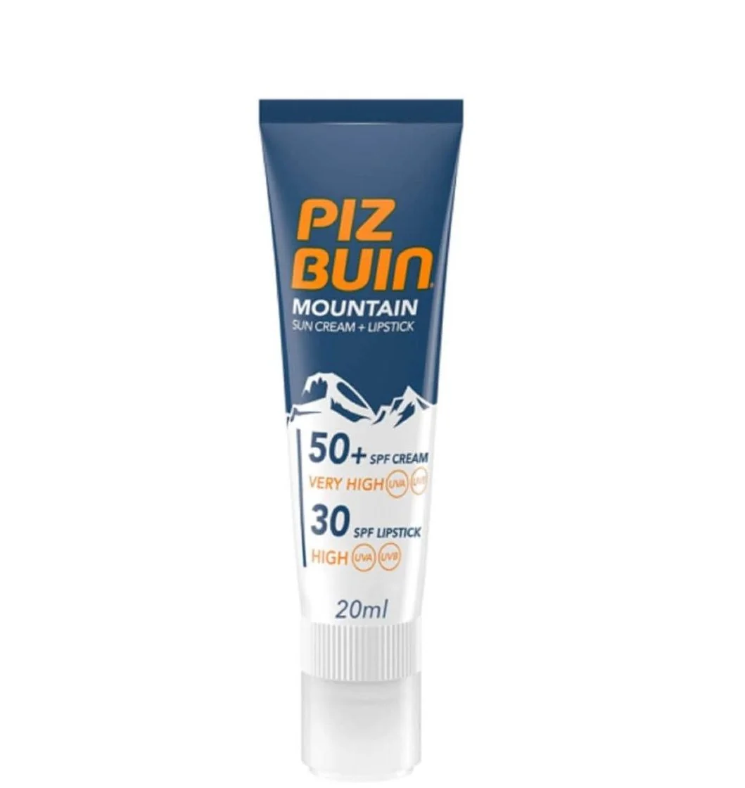 PIZ BUIN Mountain Cream SPF50+ & Lipstick SPF30 20 ml