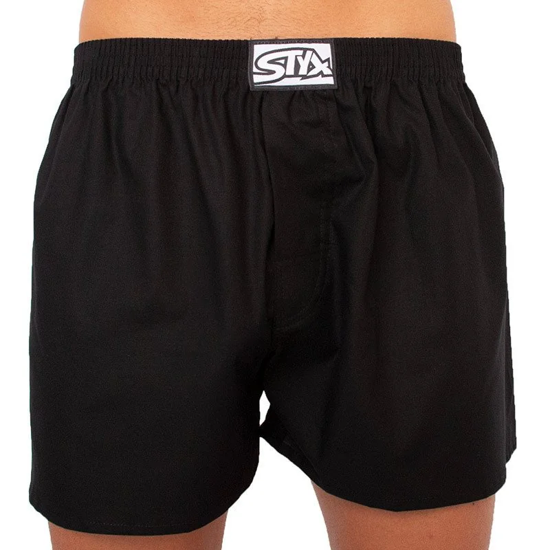 Styx 3PACK pánské trenky klasická guma černé (3A0960) XL 