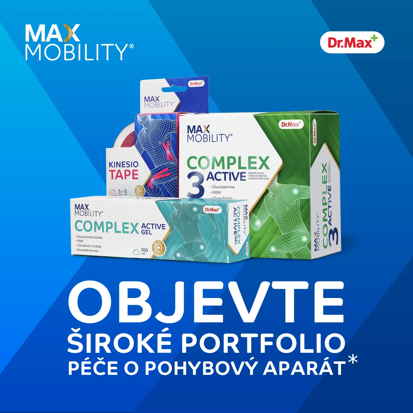 Max mobility. Objevte široké portfolio péče o pohybový aparát.