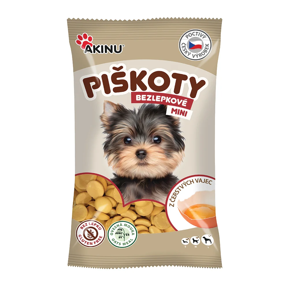 Akinu piškoty bezlepkové mini pamlsek pro psy 120 g 