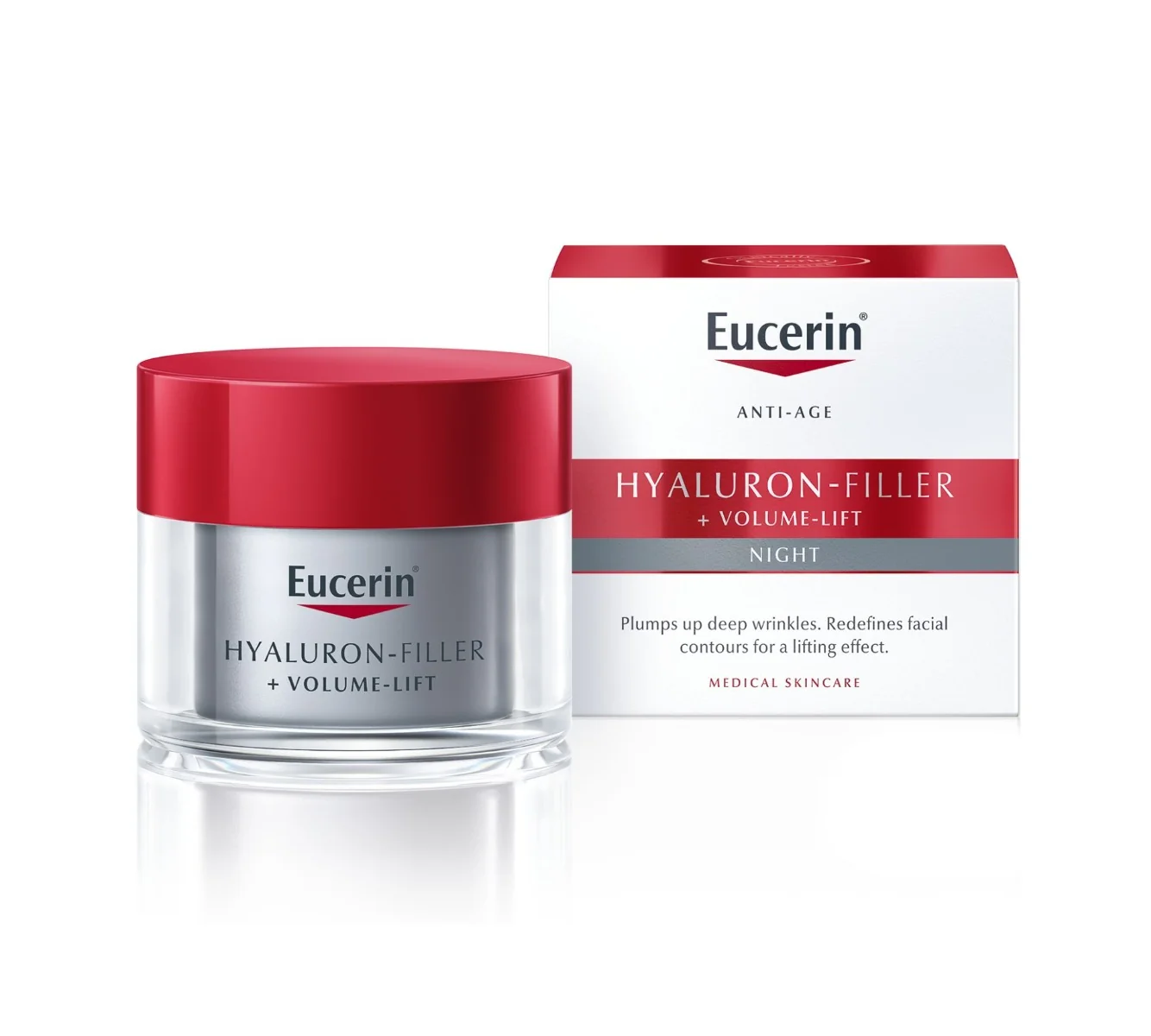 Eucerin Hyaluron-Filler + Volume-Lift noční krém proti vráskám 50 ml