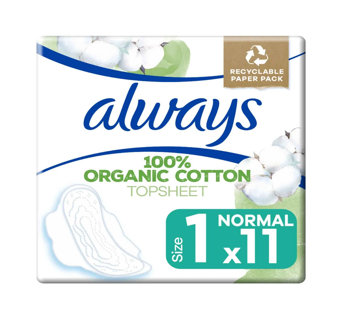 Always Ultra Protect Normal Cotton vložky 11 ks