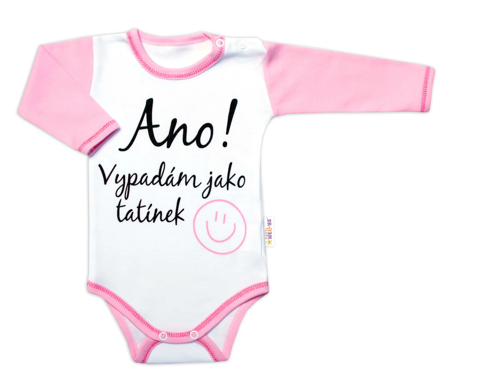 Baby Nellys Body dl. rukáv - Ano! Vypadám jako tatínek, holka, vel.56