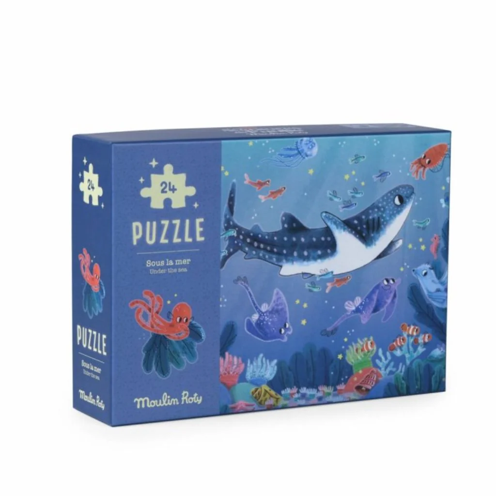 Moulin Roty Puzzle svítící ve tmě Pod mořem - 24 pcs 